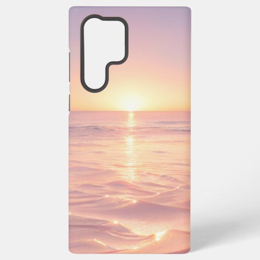 Pink Sunset Beach Phone Case Samsung Galaxyケース (裏面)