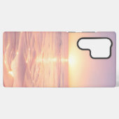 Pink Sunset Beach Phone Case Samsung Galaxyケース (裏面横)