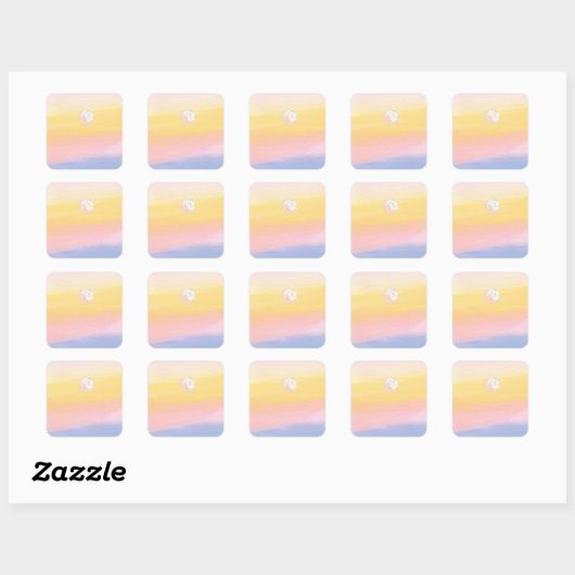 Pink Sunset Stickers スクエアシール (シート)