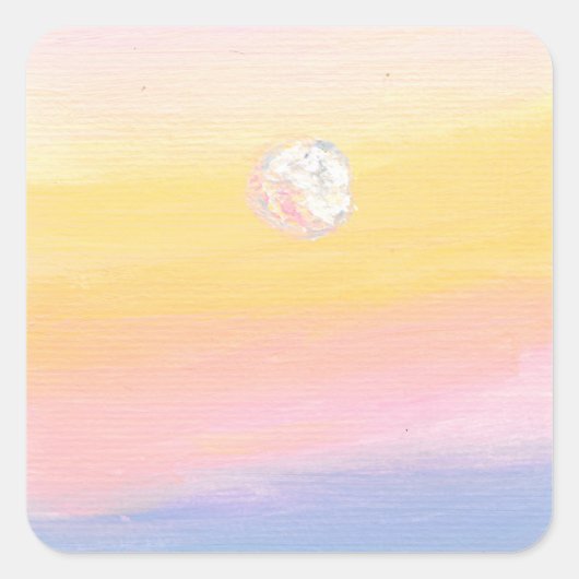 Pink Sunset Stickers スクエアシール (正面)