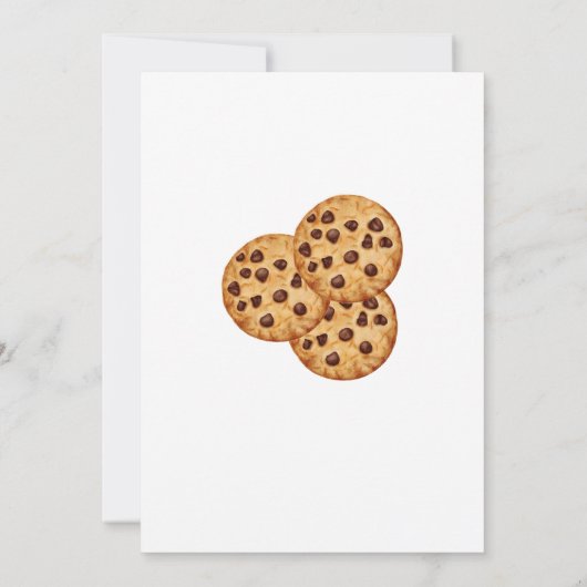 Pink Sweet Cookie 1st Birthday party 招待状 (裏面)