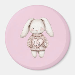 Pink Sweet Cute Bunny Pink Sweater Heart マグネット