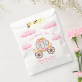Pink Sweet Fairy Princess Carriage Baby Shower フェイバーバッグ (封をした状態)