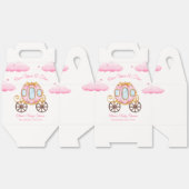 Pink Sweet Fairy Princess Carriage Baby Shower  フェイバーボックス (見開き)