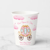 Pink Sweet Fairy Princess Carriage Baby Shower 紙コップ (裏面)