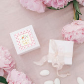 Pink Sweet Floral Baby Girl Envelope Seal Label スクエアシール