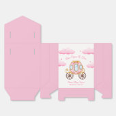 Pink Sweet Girly Princess Carriage Baby Shower  フェイバーボックス (見開き)