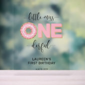 Pink Sweet Little MIss 1st Birthday アクリルサイン (ニュートラル)