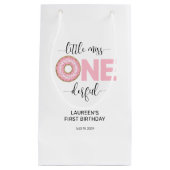 Pink Sweet Little MIss 1st Birthday スモールペーパーバッグ (正面)