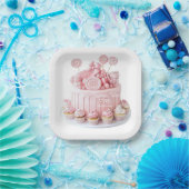 Pink Sweet One Birthday Paper Plates ペーパープレート (パーティー)