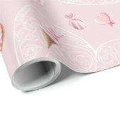 Pink Sweet One Birthday Wrapping Paper ラッピングペーパー (ロールコーナー)