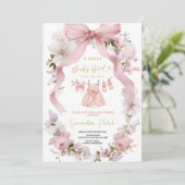 PINK  SWEETHEART BABYSHOWER PARTY INVITATION 招待状 (スタンド正面)