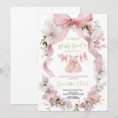 PINK  SWEETHEART BABYSHOWER PARTY INVITATION 招待状 (正面/裏面)