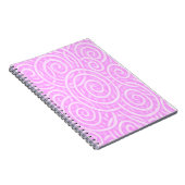 Pink Swirl Notebook – Soft Neon Pastel Aesthetic  ノートブック (右側)