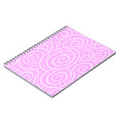 Pink Swirl Notebook – Soft Neon Pastel Aesthetic  ノートブック (左側)
