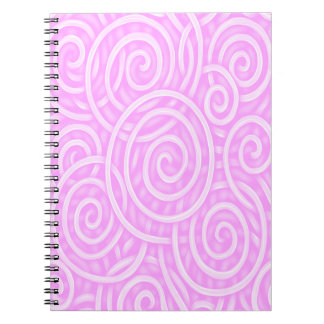 Pink Swirl Notebook – Soft Neon Pastel Aesthetic  ノートブック