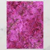 Pink Swirly Marble Scrapbook Paper 2-Sided Page (正面)