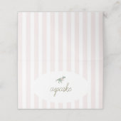 Pink T Rex Tutu Girl Birthday Food Tent Card プレイスカード (外部開封)