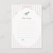 Pink T Rex Tutu Girl Birthday Time Capsule Card 招待状 (正面)