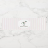 Pink T Rex Tutu Girl Birthday Water Bottle Labels ペットボトルラベル (シングルラベル)