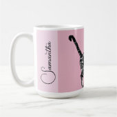 Pink Tabby Cat Cats Pink Girls Name Nursery コーヒーマグカップ (左)
