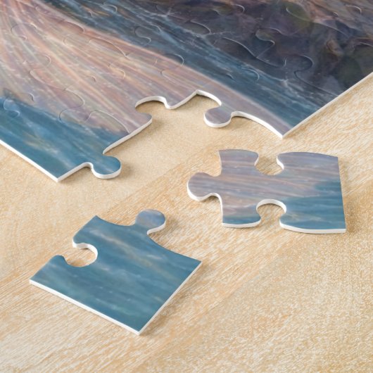 Pink Tail Mermaid & Dolphin ジグソーパズル (側面)