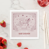 Pink Tarot Baby Shower Napkin スタンダードランチョンナプキン (インサイチュ)