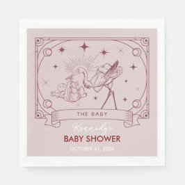 Pink Tarot Baby Shower Napkin スタンダードランチョンナプキン
