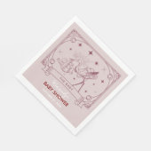 Pink Tarot Baby Shower Napkin スタンダードランチョンナプキン (角)