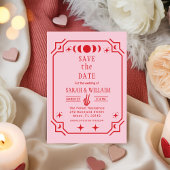 pink tarot Goth save the date wedding Invitation 招待状