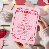 pink tarot Goth save the date wedding Invitation 招待状