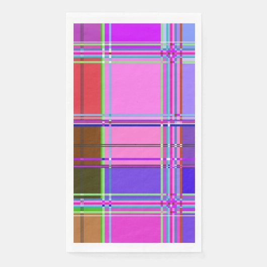 Pink tartan Fabric Pattern Cloth Madras (正面)
