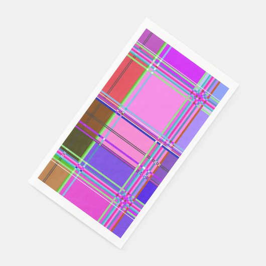 Pink tartan Fabric Pattern Cloth Madras (コーナー)