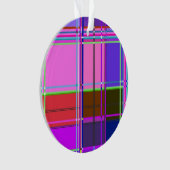 Pink tartan Fabric Pattern Cloth Madras オーナメント (正面)