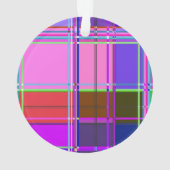 Pink tartan Fabric Pattern Cloth Madras オーナメント (裏面)
