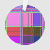 Pink tartan Fabric Pattern Cloth Madras オーナメント (正面)