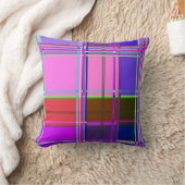 Pink tartan Fabric Pattern Cloth Madras クッション (ブランケット)