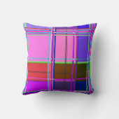 Pink tartan Fabric Pattern Cloth Madras クッション (裏面)