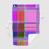 Pink tartan Fabric Pattern Cloth Madras ゴルフタオル (インサイチュ)