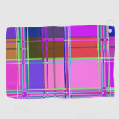Pink tartan Fabric Pattern Cloth Madras ゴルフタオル (横)