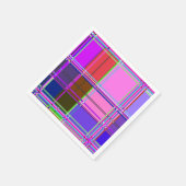 Pink tartan Fabric Pattern Cloth Madras スタンダードカクテルナプキン (角)