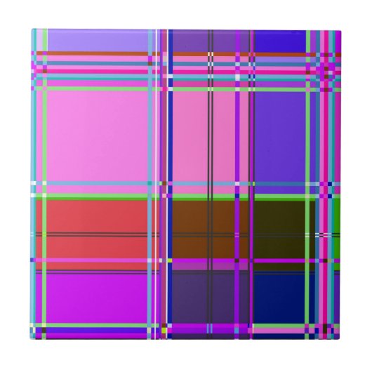 Pink tartan Fabric Pattern Cloth Madras タイル (正面)