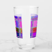 Pink tartan Fabric Pattern Cloth Madras タンブラーグラス (左)