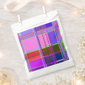 Pink tartan Fabric Pattern Cloth Madras フェイバーバッグ (クリップ留めされた状態)