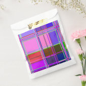 Pink tartan Fabric Pattern Cloth Madras フェイバーバッグ (封をした状態)