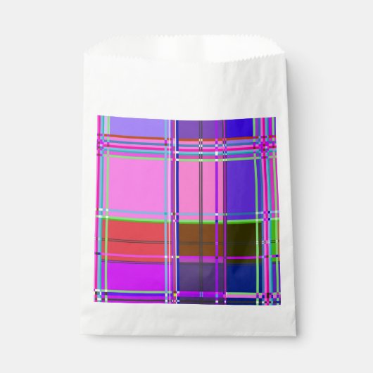 Pink tartan Fabric Pattern Cloth Madras フェイバーバッグ (正面)