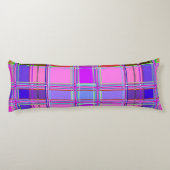 Pink tartan Fabric Pattern Cloth Madras ボディピロー (裏面)
