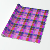 Pink tartan Fabric Pattern Cloth Madras ラッピングペーパー (アンロールド)