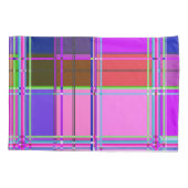 Pink tartan Fabric Pattern Cloth Madras 枕カバー (裏面)