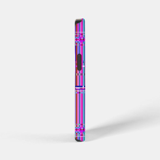 Pink tartan Fabric Pattern Cloth Madras iPhoneケース (右側面)